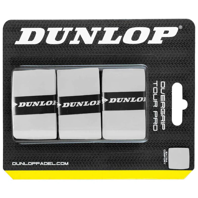 Dunlop Tour Pro Overgrip White (Pack of 3)