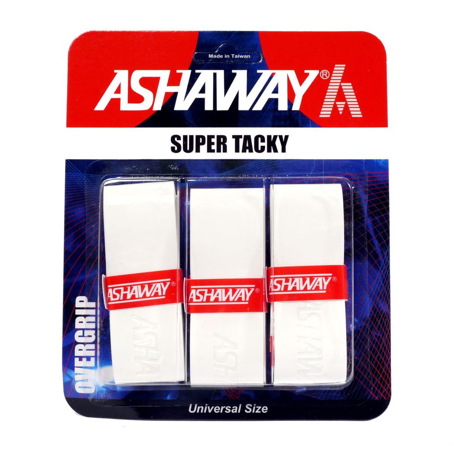 Ashaway Super Tacky Overgrip White (Pack of 3)