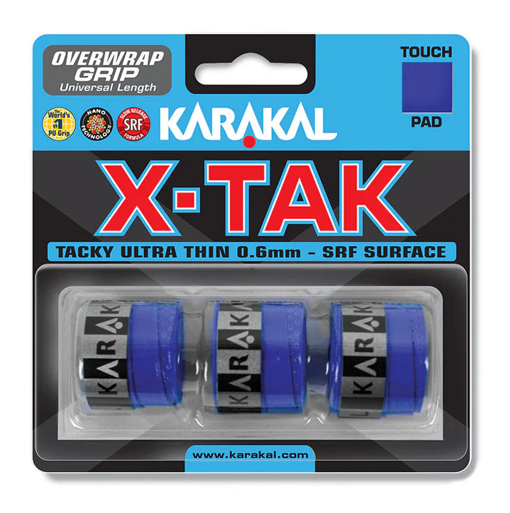 Karakal X-Tak Overgrip Blue (Pack of 3)